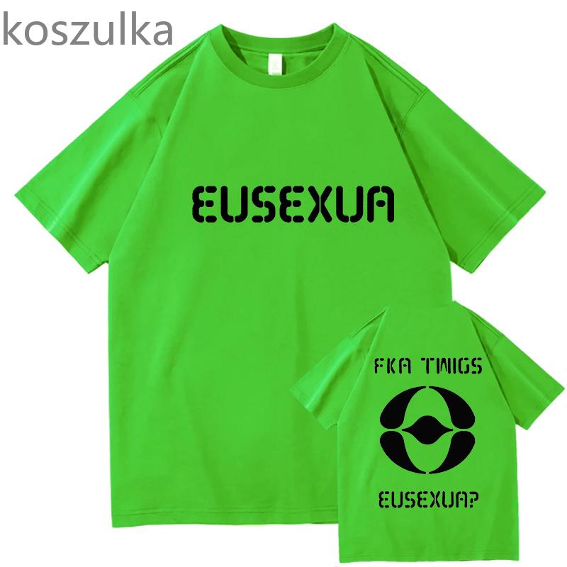 FKA twigs EUSEXUA Magliette a doppia faccia Uomo Donna Fan Regalo Estivo Vestiti Vintage Estetica Streetwear Harajuku Pullover Top