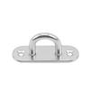 1 Stück 304 Stahl Edelstahl D-Form Bootsdeckenhalter Ring Hochleistungs-Längliche Augenplatte Pad Wandhalterung U-Haken Garagenhängematte