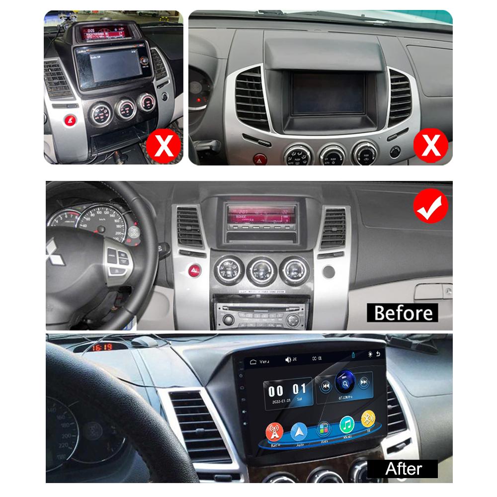 Car Radio Multimedia MP5 Player Head Unit Stereo GPS Navigation BT For Mitsubishi Pajero Sport 2 2008-2013