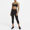 Nike Solid High-Waisted Seven-Eighths Fitness Pants Women Bottoms Black DD0245-010