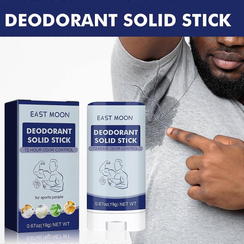 Men's care stick cleans armpit odor, dry and refreshing armpit, long-lasting fragrance, portable body stick 19g