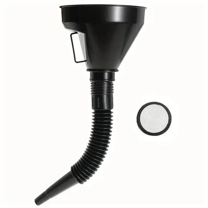 Plastic Refueling Funnel Portable Motorcycle Refueling Funnel with Filter Screen Large-diameter Motorcycle Refueling Accessories