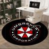 Umbrella Corporation Logo Round Carpet Chair Cushion Round Entryway Rug, Soft Round Rugs for Living Room, Bedroom, Circle Carpet Decor Gifts