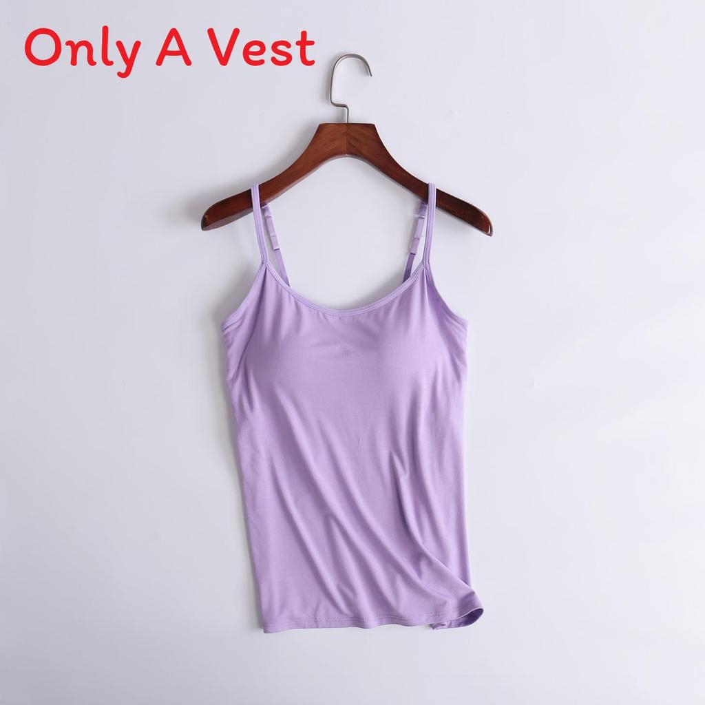 Moisturewicking Modal Camisole With Builtin Bra For Yoga And Fitness