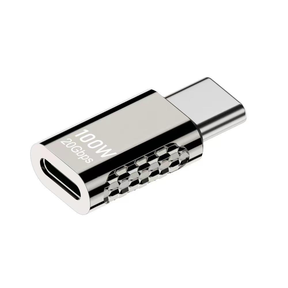 

100W Type C Adapter 20Gbps Fast Charging USB C Male Transfer 90 Degree Elbow Data Transfer Male to Female Converter Laptop