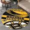 1PC Bruins Emblem hockey Round Rug, Non-slip Chair Mat, Home Decor, Circle Carpet Perfect for Office, Bedroom, Living Room,Christmas gift