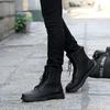 Modische Herren Winter Warm Flach Schnürung Lässig PU-Leder Schneestiefel Für Stilvollen Komfort