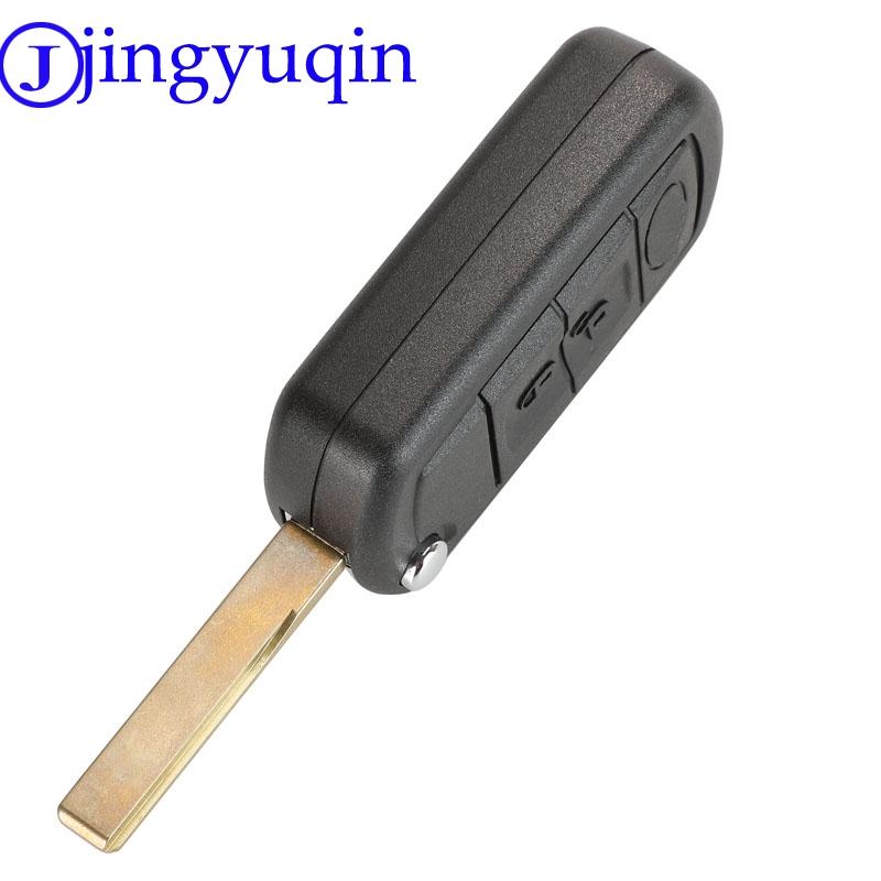 Jingyuqin 10p 3 Buttons Remote Flip Car Key Case Fob Styling Shell Cover For Land Rover Range Rover Sport LR3 Discovery