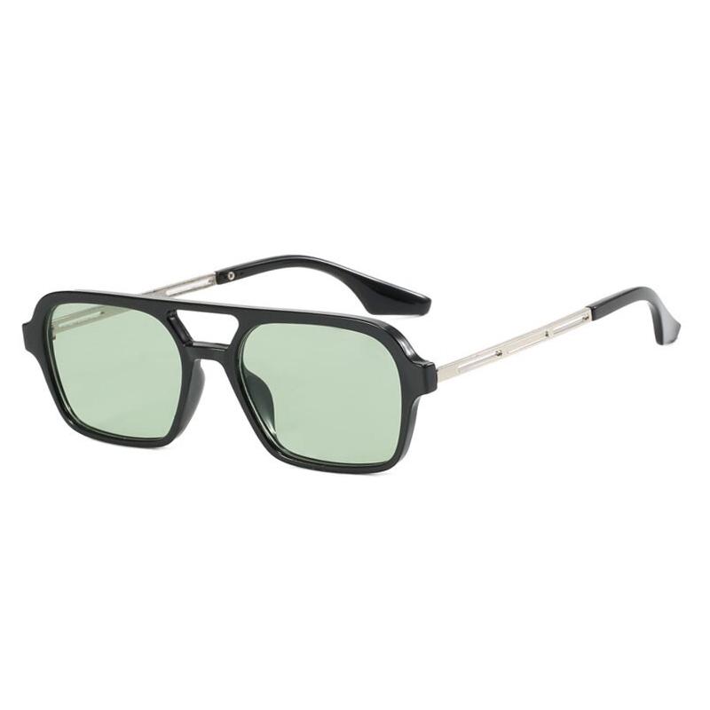 Vintage Retro Style Designer Sunglasses Women Double Bridge Hollow Out Sun Glasses For Men Square Shape Female Sun Glass