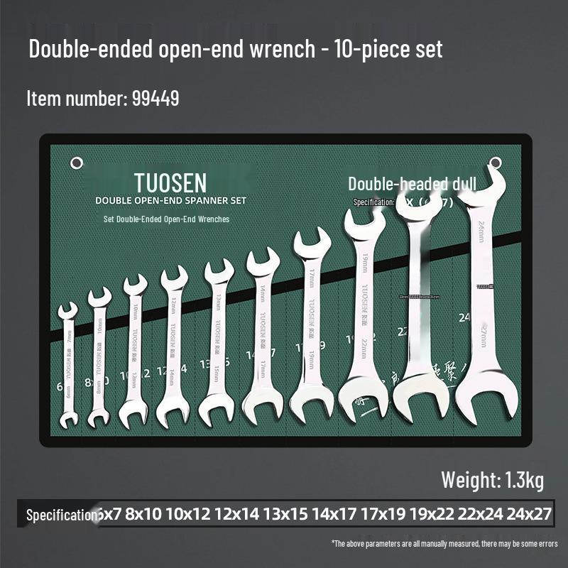 Metric Mirror Finish Double End High Hardness Open End Wrench - Multi-Spec Hand Tool