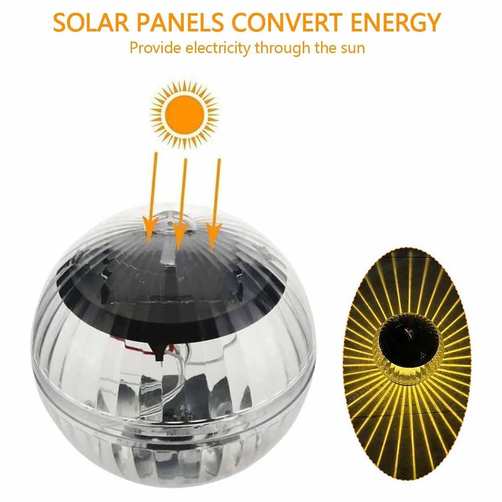 4 Zoll solarbetriebene schwimmende Kugel-Teichleuchte, Outdoor-Pool-Kugellampe, 7 Farbwechsel-LED-Nachtlicht, Wasserdrift-Lampe, schwimmendes Licht