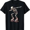 T-shirt Halloween Patineur Squelette Patin à Roulettes