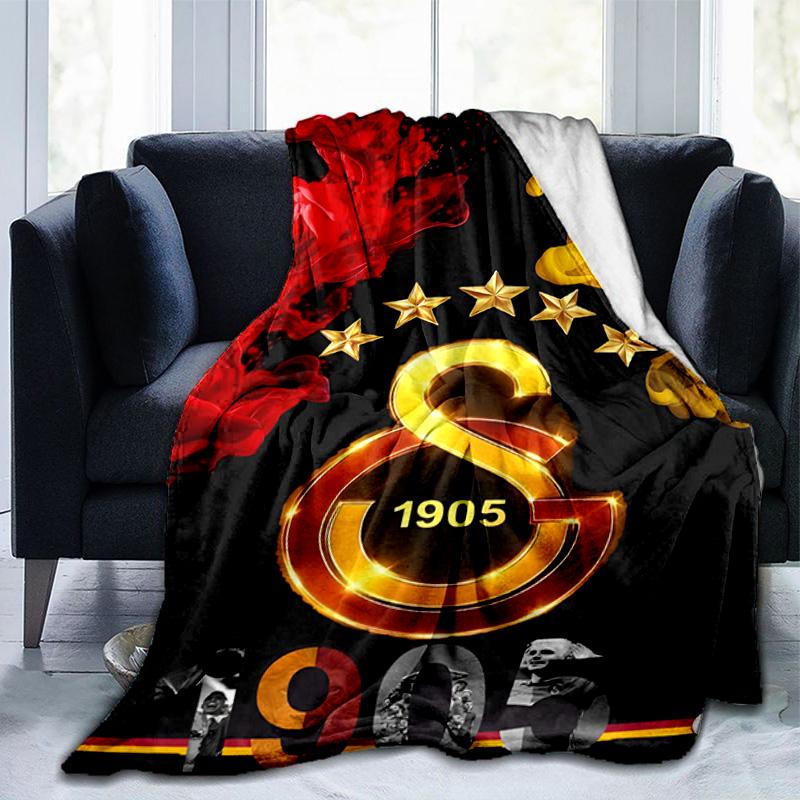 Coperta con Stemma del Galatasaray Calcio Adatta per Divani, Letti, Uffici e Campeggio - Regalo Perfetto per Halloween Natale