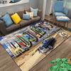 Historic Route 66 Carpet Mother Road Area Rug for Home Bathroom Living Room Table Bedroom Sofa Doormat Decor, Non-slip Floor Mat
