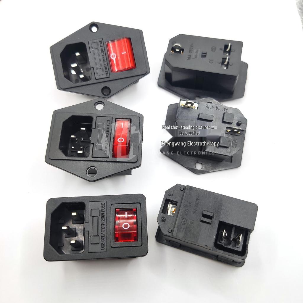 10A High Power AC Socket with KCD4 Switch - Direct Plug-in, Simple Wiring