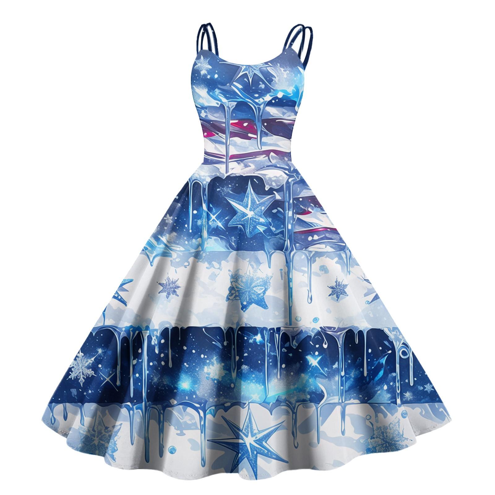 

Women s Casual Fashion Print Sexy Off Shoulder Punk Retro Dress Retro Dress Dress XL