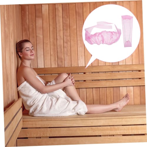 Parliky Spa Underwear and Bra Set, Disposable Nonwoven Bra and Panties for Sauna and Spa Care, Pink, 20-Pack