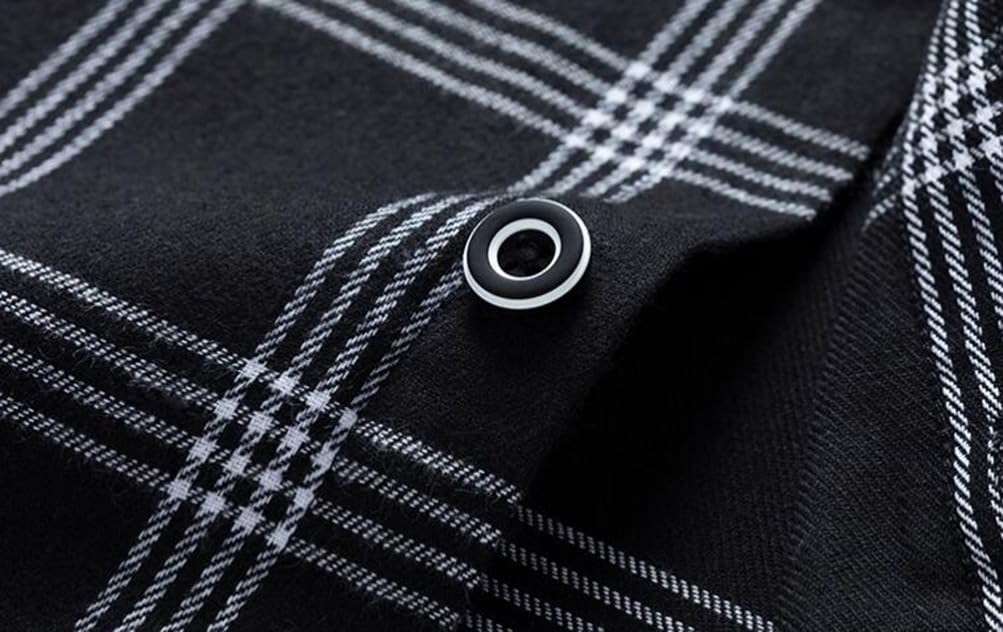 Senneak and Gingham Check Neat and Long Checked Stylish Plus Sizes Men's Women's Shirt, Stylish, Sleeve, Checked, Casual, Pattern, Fold-down Collar,