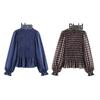 Autumn 2025 European & American Honeycomb Plaid Versatile Temperament Shirt