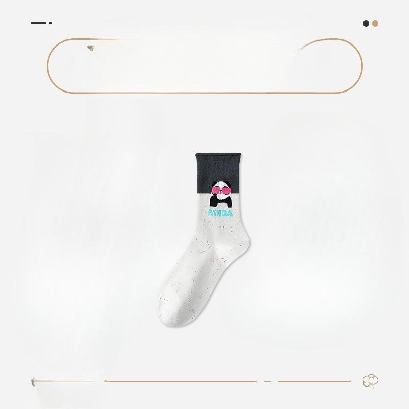 Female Spring and Autumn New Lovely Cartoon Sports Tube Cotton Socks