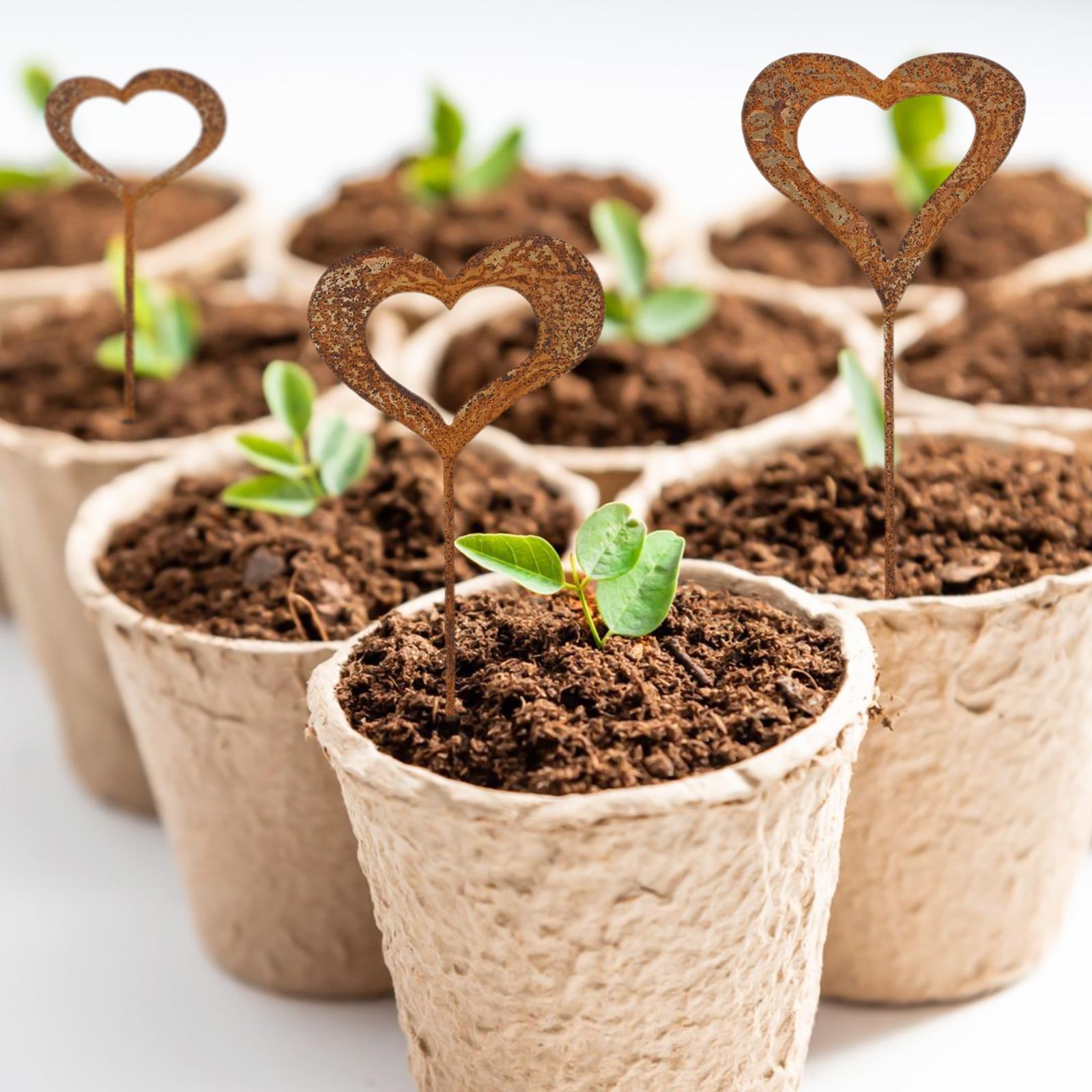 

3PCS Iron Rusty Heart Shaped Garden Statue Pile Set for Outdoor Flower Pot Decoration Suitable for Balcony and Garden Spaces China Mainland