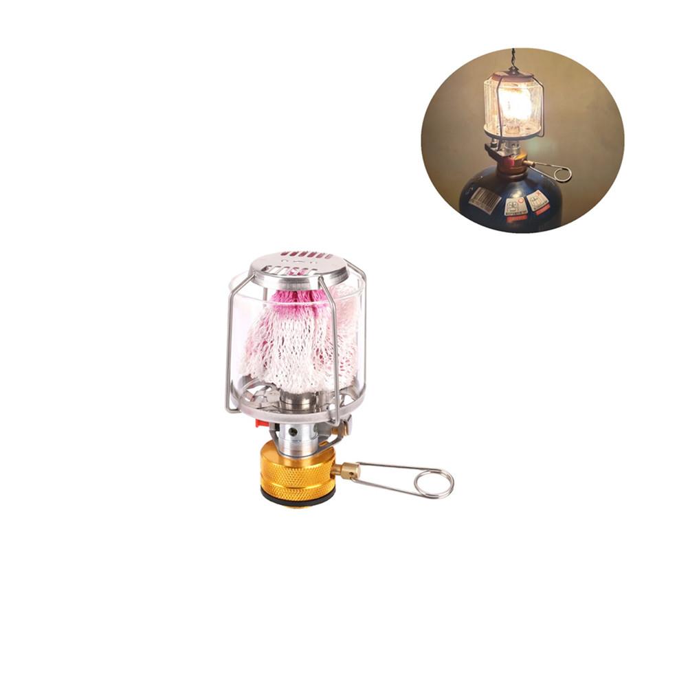 Camping Mini Portable Camping Lantern Gas Light Tent Lamp Torch Hanging Glass Lamp Travel Gas Stove