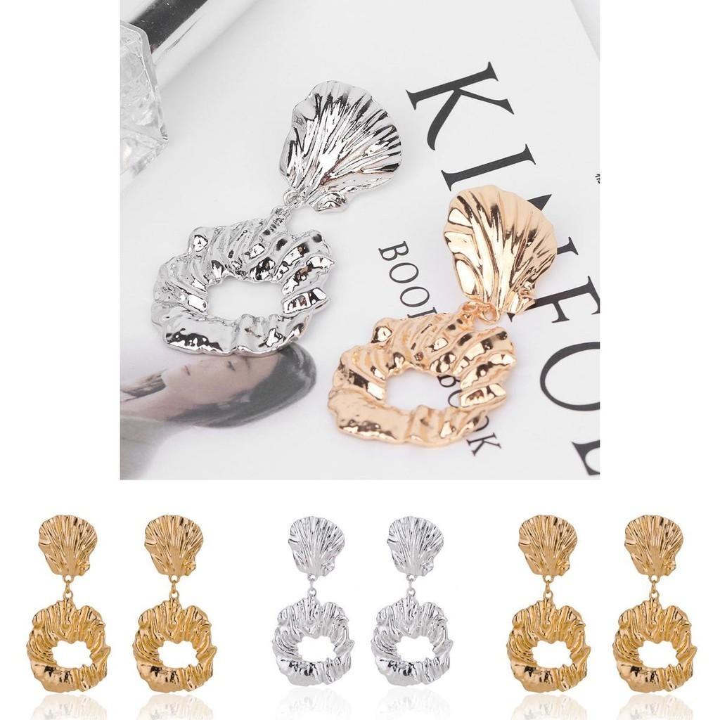 Trendy Geometric Alloy Earrings Stylish Irregular Design Fashion Jewelry For Women
