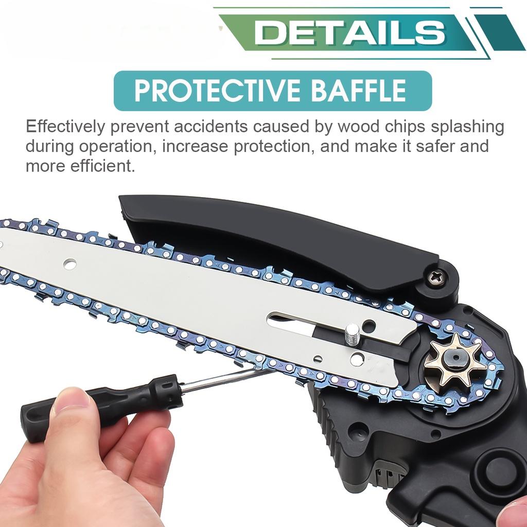 1200W 6 Inch Cordless ChainSaw Pruning Electric Saw Garden Tree Logging Trimming Saw Power Tool Gardening