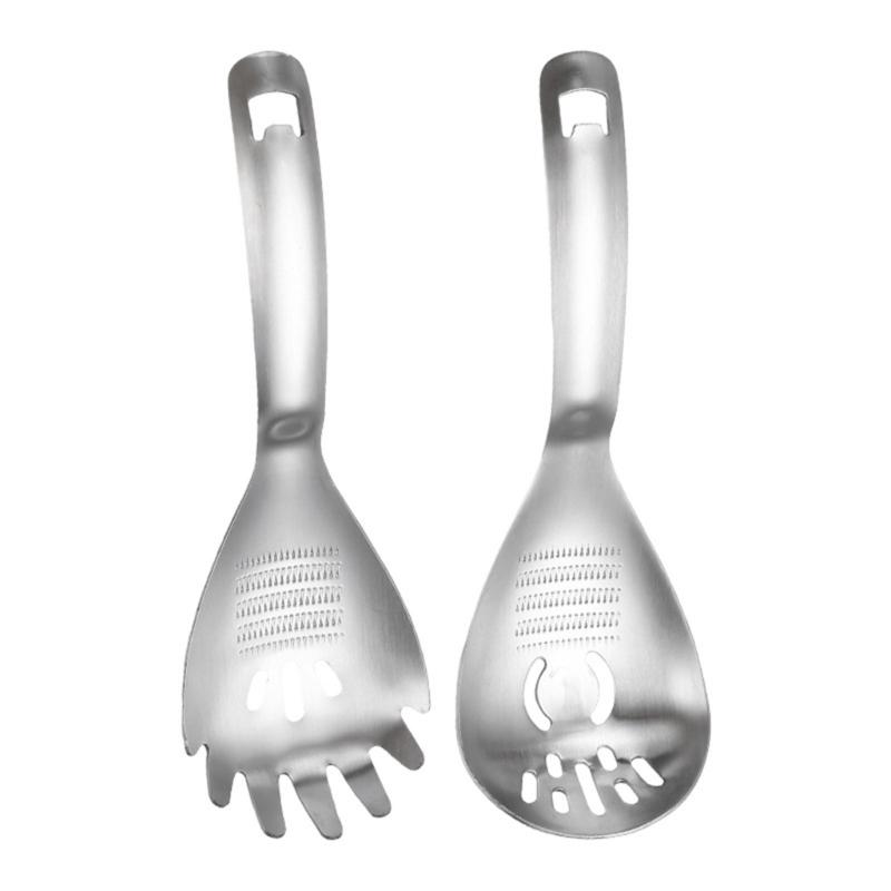 Set of 2 Dishwasher Safe Strainer Spoon Essential Kitchens Tool Strainer Spoon For Straining Dumplings And More 1