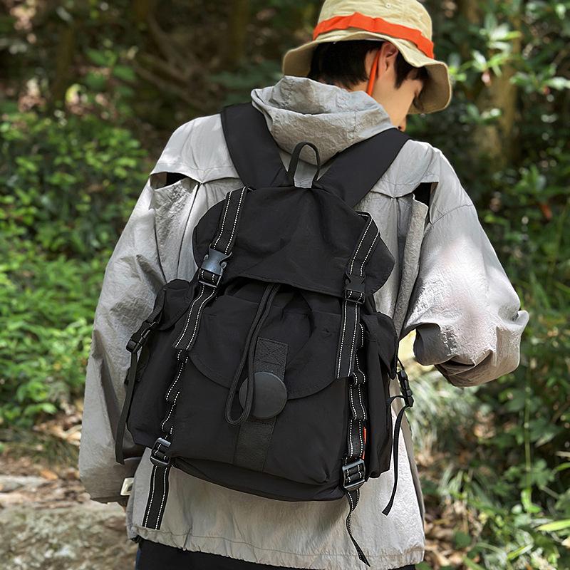 Large Capacity Sports Travel Backpack Anti-splashing Nylon Camping Hiking Backpack 2025 New Flip Bag Women
