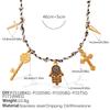 Meier Exotic totem accessories braided necklace bracelet personalized diamond palm pendant jewelry suit