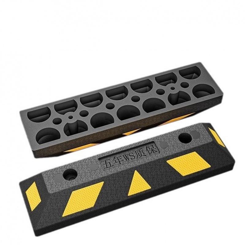 Parking Space Limiter: Rubber Car Wheel Stopper for Reversing.