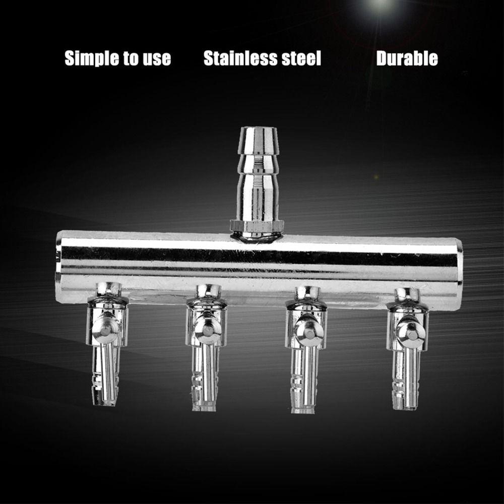 Splitter Control Stainless Steel Aquarium Air Valve 2 Way 4 Way Air Splitter Multi Port 6 Way Gang Valve Air Pumps