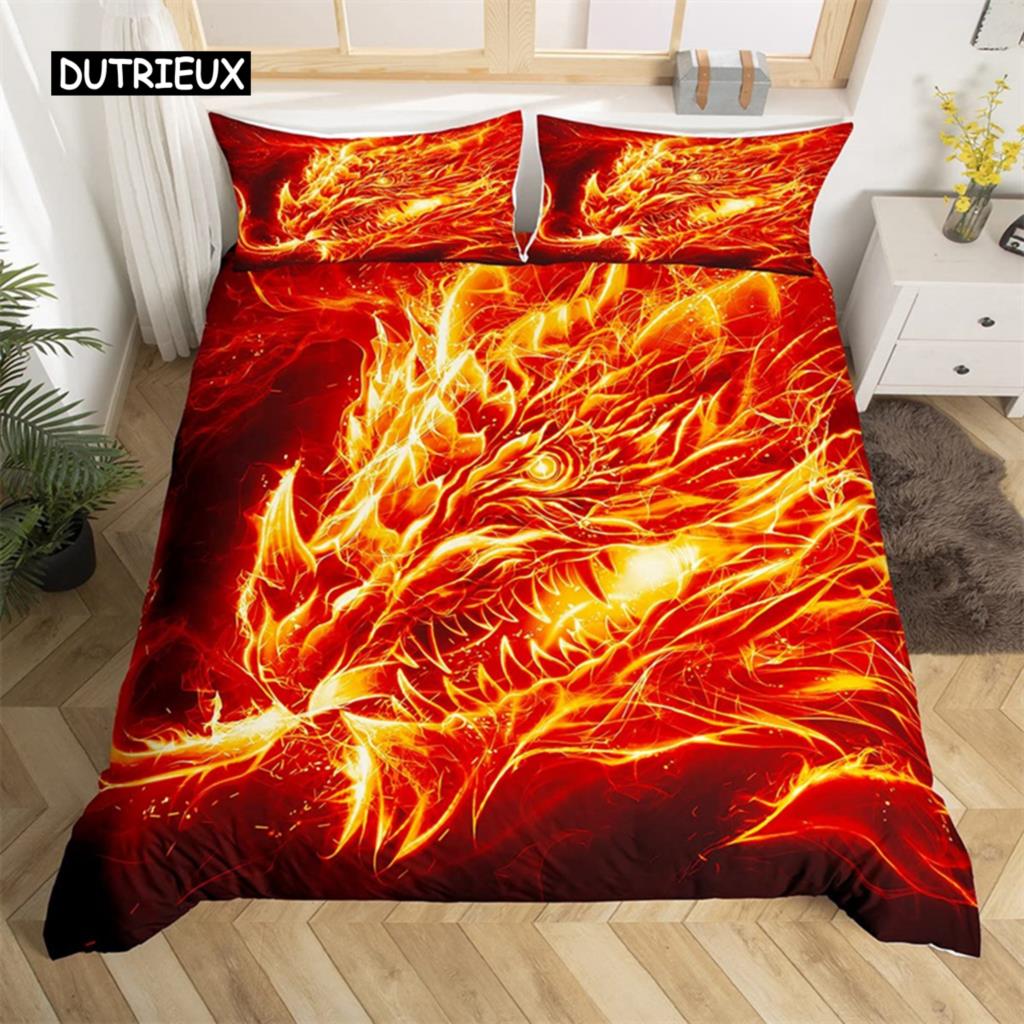 

Научно-фантастический дракон, комплект постельного белья, цветной комплект постельного белья с граффити, комплект постельного белья в стиле «Богемия», комплект постельного белья, спальный гарнитур «Квин-сайз» EU single(135x200cm)