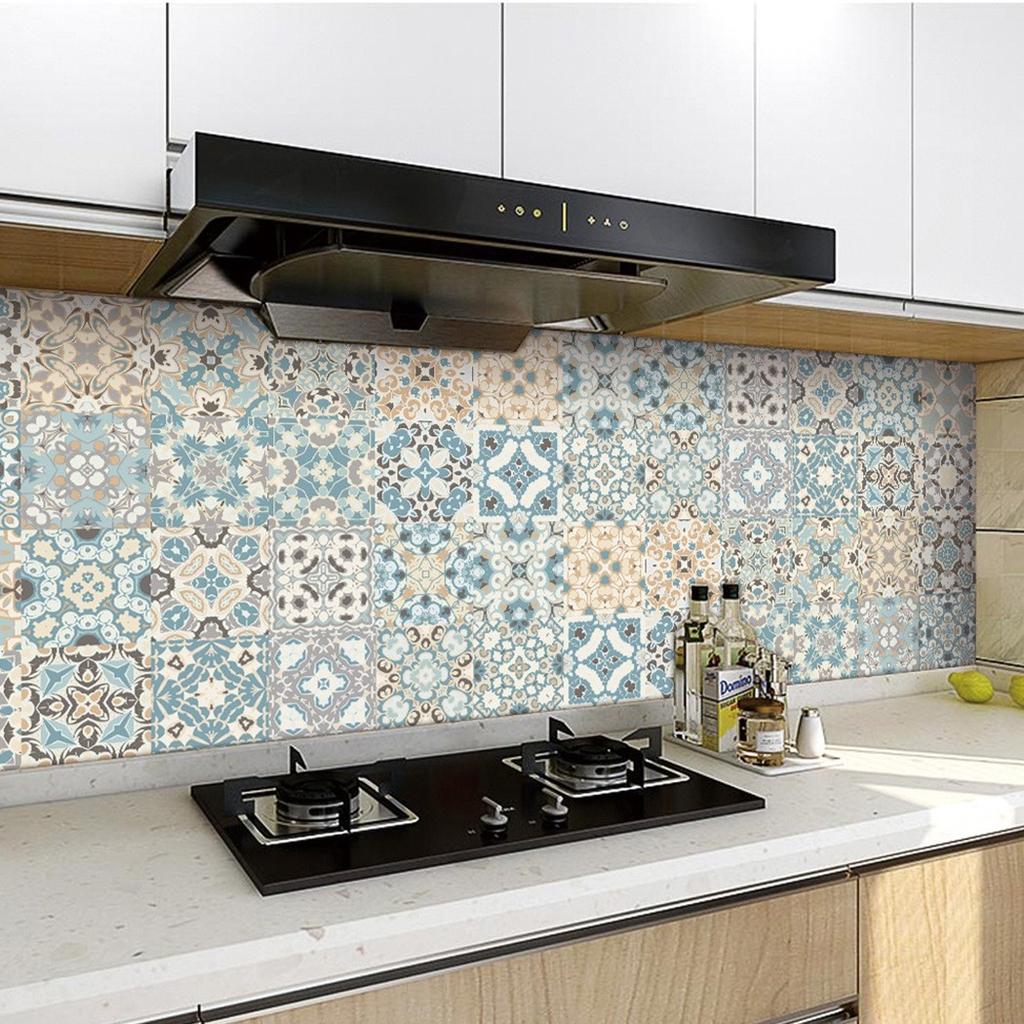 High Quality Tile Wall Stickers Moroccan Style for Kitchen Bathroom Set of 24