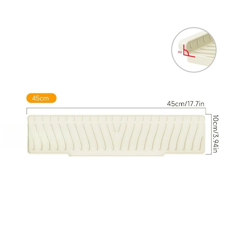 Draining Mat for Kitchen Sink,Silicone Splash Guard, Protects Sinks from Splashing, Dish Soap Dispenser & Sponge Holder Mat