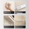 White No-Drill Wall-Mounted Bathroom Organizer and Vanity Shelf