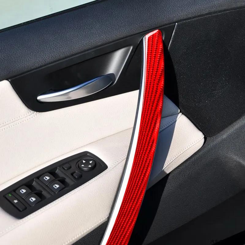 Carbon Fiber For BMW X3 E83 2004 2005 2006 2007 2008 2009 2010 Accessories Interior Door Armrest Panel Cover Trim Sticker