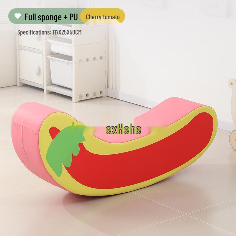 Sensory Integration Watermelon Rocking Horse - Soft Early Education Rocker for Kindergarten and Indoor Play