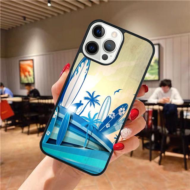 Surfing Hawaii Paradise Phone Case Cover For iPhone 17 Air 16 15 14 Plus Apple 16 11 12 13 Pro Max Coque