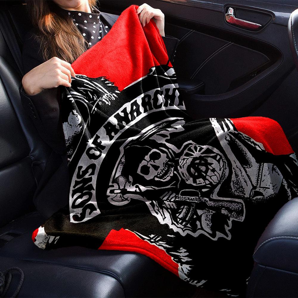1pc Sons of Anarchy Throw Blanket Soft Flannel, Cozy All Season Polyester Perfect for Home, Office