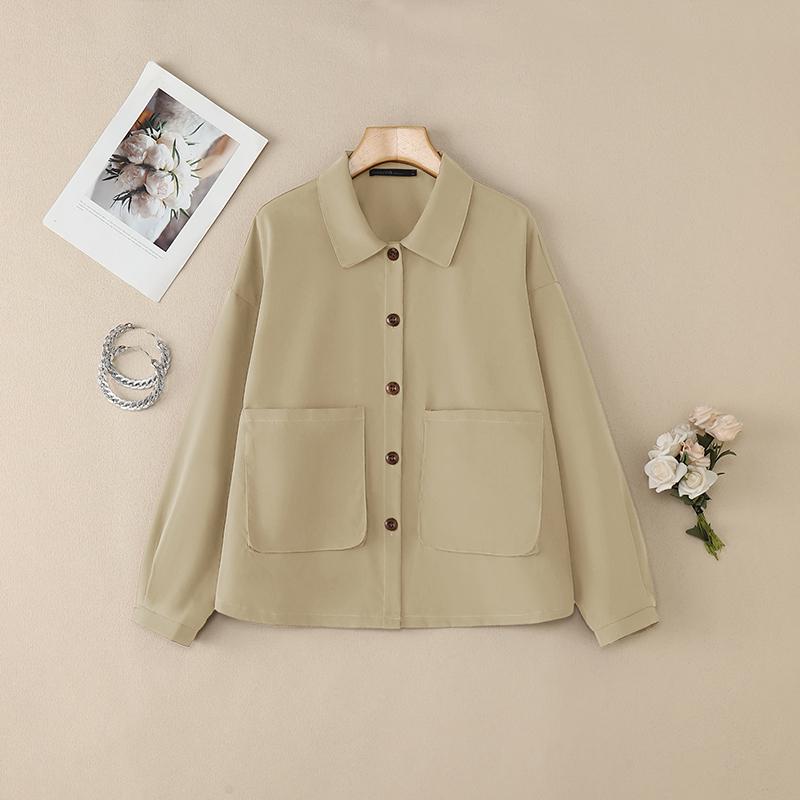 ZANZEA Women Casual Turn Down Collar Loose Long Sleeve Blouse