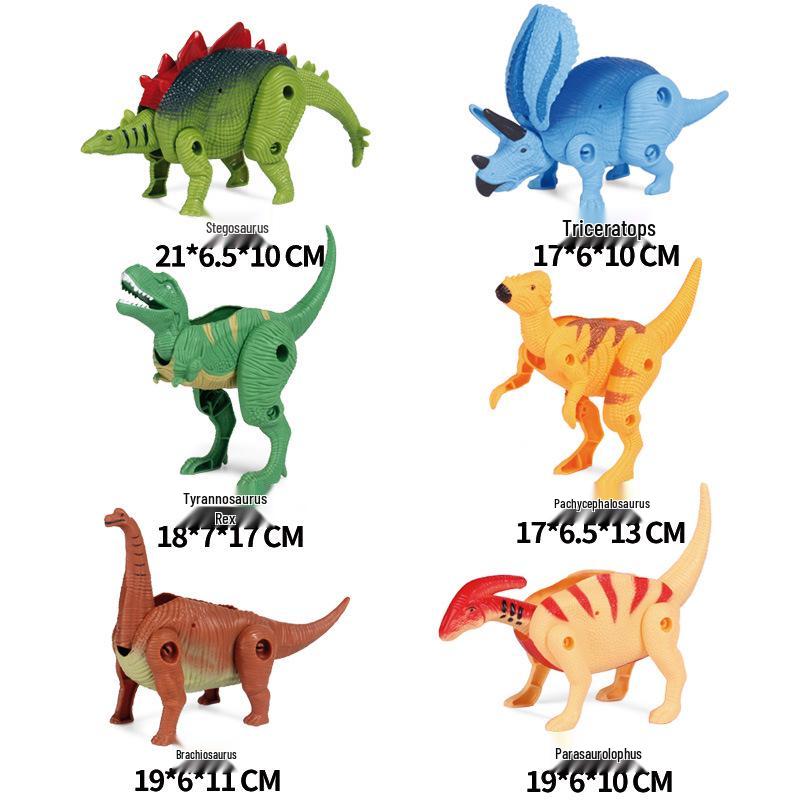 Street Play Dinosaur Egg Toys: Transforming Triceratops, T. Rex, and Ankylosaurus Models for Kids