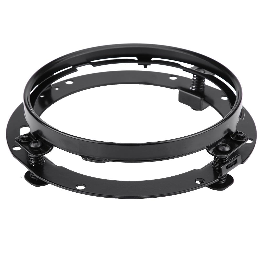 7inch Electroplated Black Headlight Extension Trim Ring Bracket Motorcycle