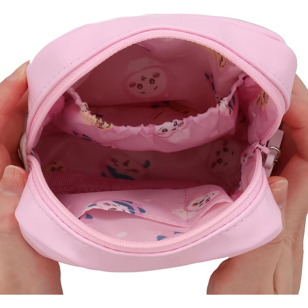 Shobido Chiikawa Square Pouch Original Design Peach Series 15cm x 15cm Cosmetic Bag