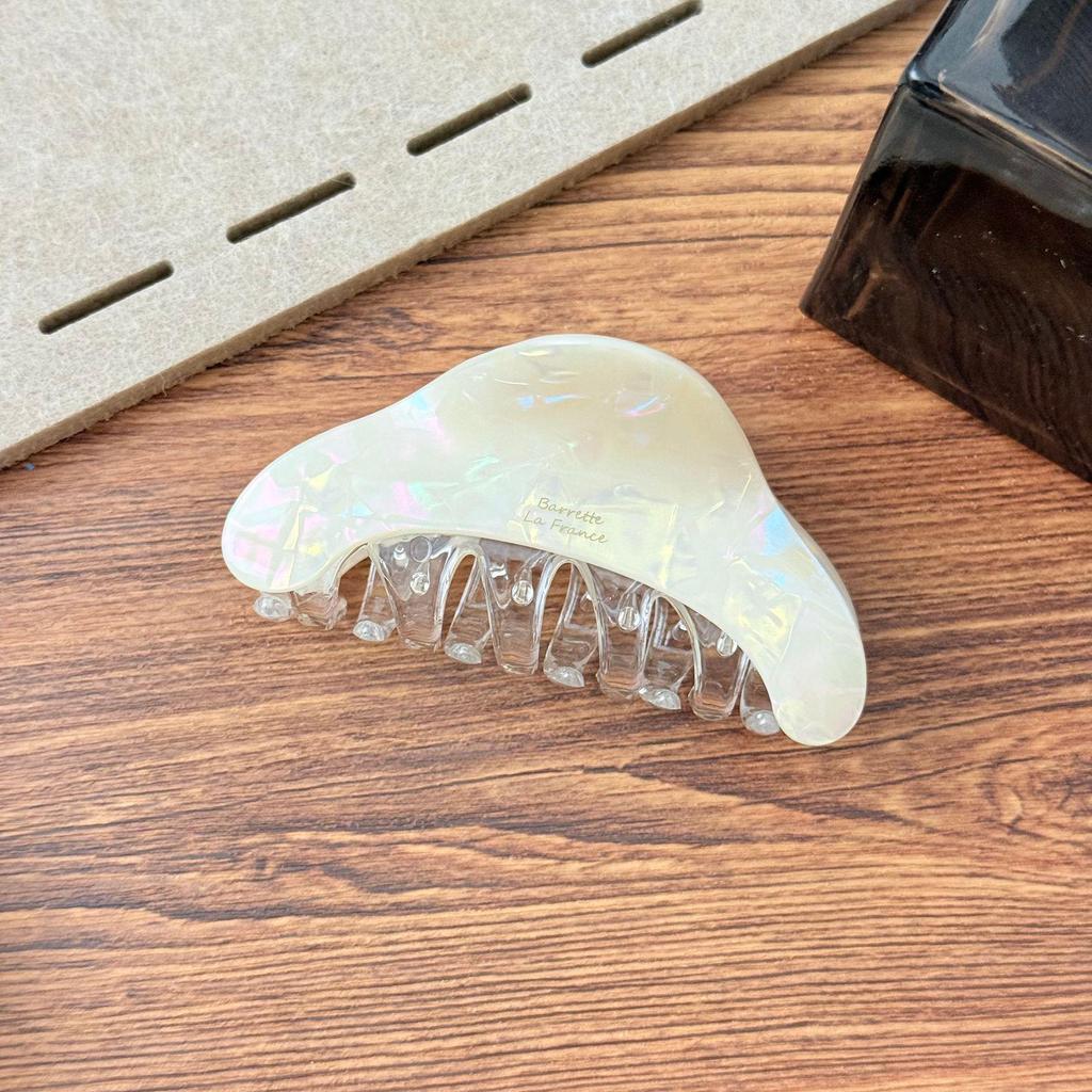 Medium Imitation Acetate Claw Clip for Back-of-Head Bun - Simple Shark Hair Accessory