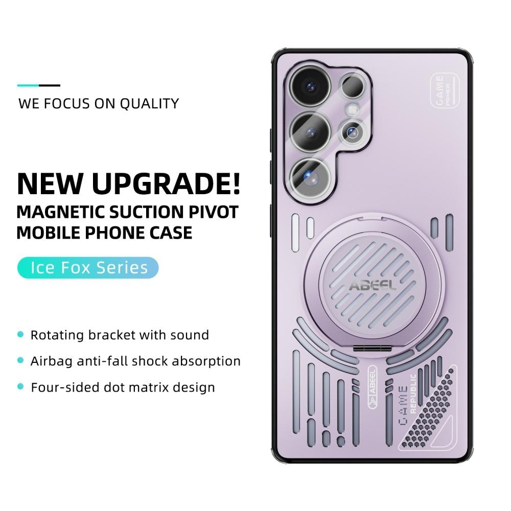 Brouillard Glacé Alliage d'Aluminium Creux Dissipation Thermique Pour Coque Magsafe Pour Samsung S26 Ultra S25 Plus Support Rotatif à 360° Housse Arrière de Protection