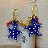 Starfish Ocean Earrings: Seahorse Series with Goldfish and Coral Design in Stainless Steel