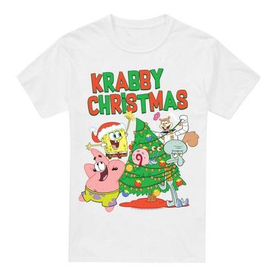 SpongeBob SquarePants Mens Decorating Christmas Tree T-Shirt