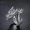 Trendy Retro Ring Dragon Men's Open Dragon Pattern Ring Domineering Dragon-shaped Coiled Dragon Index Finger Ring